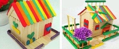 ​夏日吃完的冰棍棒，一起拿来做手工吧