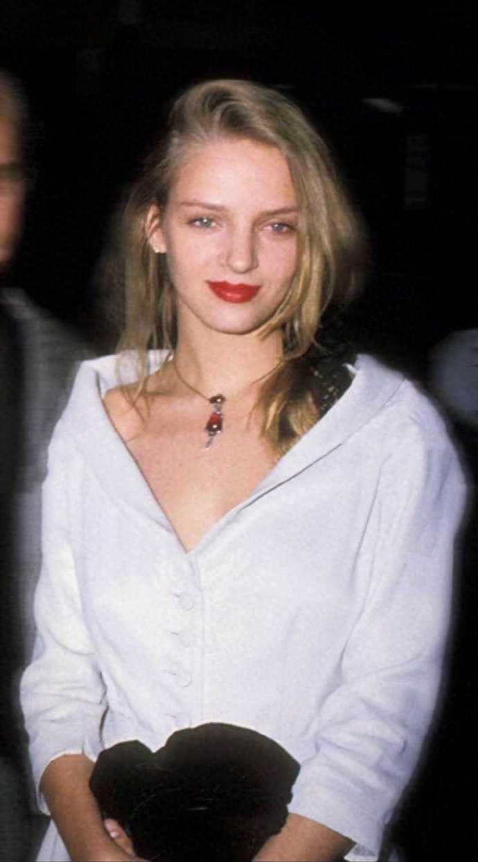 明星老照片：乌玛 瑟曼（Uma Thurman），美国女演员。