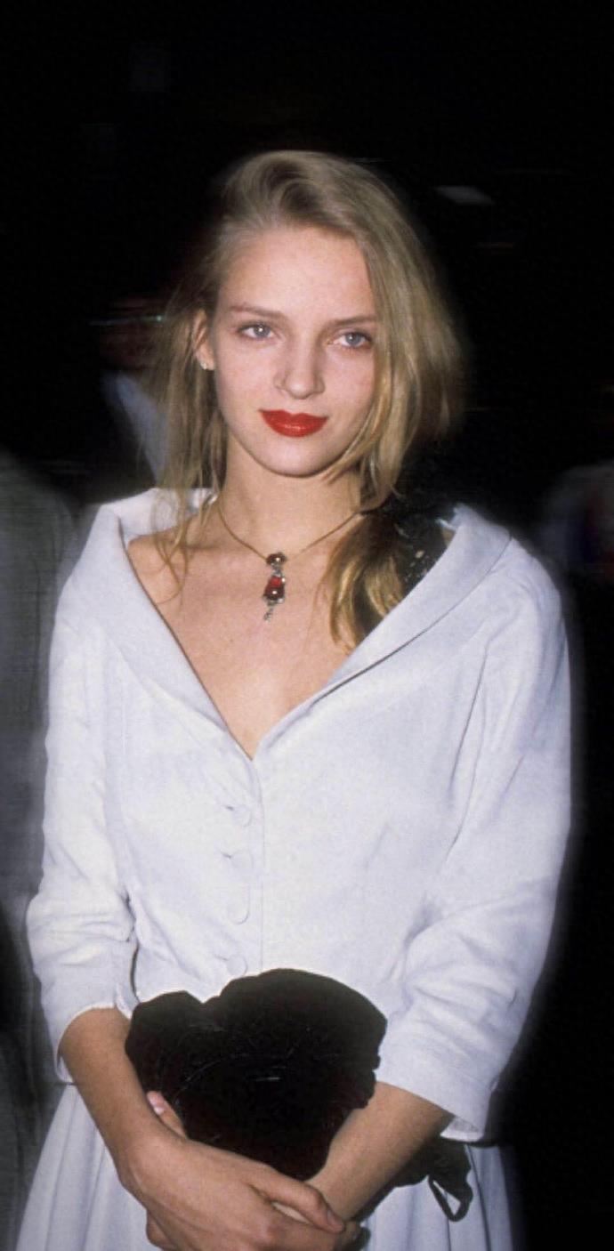明星老照片：乌玛 瑟曼（Uma Thurman），美国女演员。