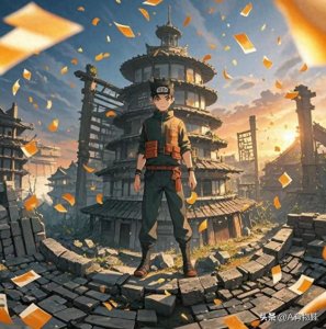 ​泪目！火影忍者佩恩之战封神名场面解析：AI绘画还原鸣人觉醒瞬间