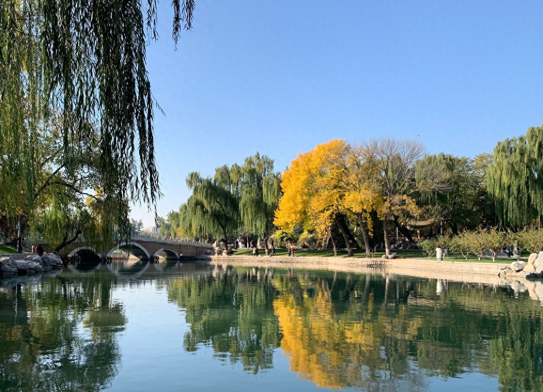 深秋的北京处处是美景，逛北京龙潭公园