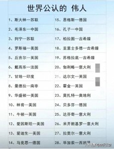 ​世界公认的伟人