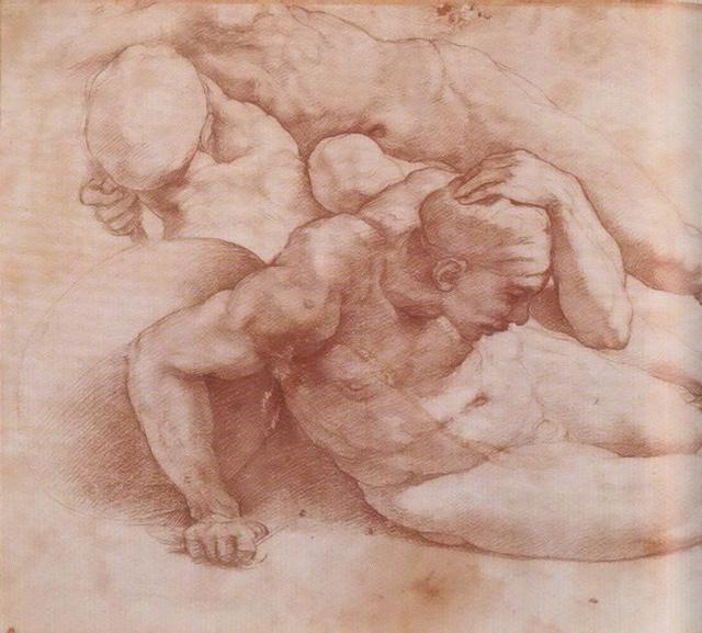 米开朗基罗素描作品（米开朗基罗的绘画）(23)