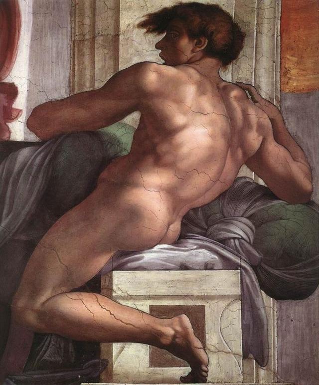 米开朗基罗素描作品（米开朗基罗的绘画）(91)