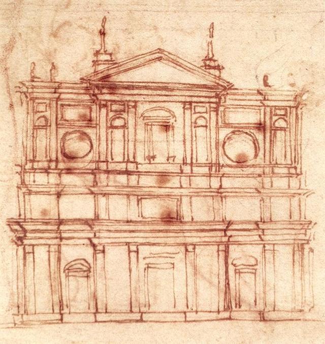米开朗基罗素描作品（米开朗基罗的绘画）(6)