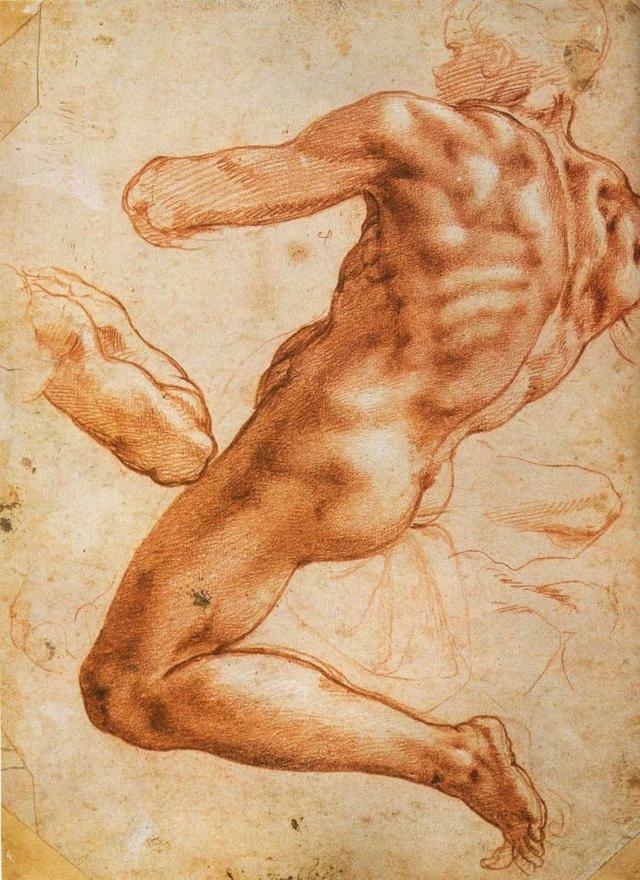米开朗基罗素描作品（米开朗基罗的绘画）(14)