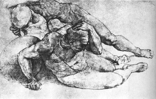 米开朗基罗素描作品（米开朗基罗的绘画）(13)