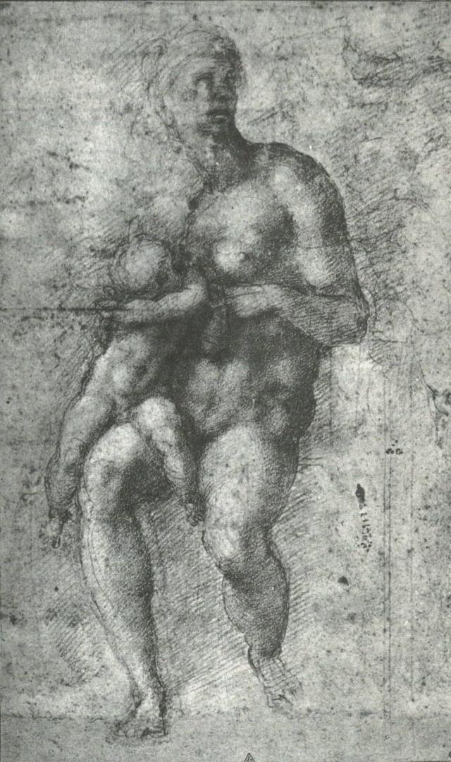米开朗基罗素描作品（米开朗基罗的绘画）(26)