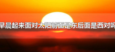 ​早晨起来面对太阳前面是东后面是西对吗