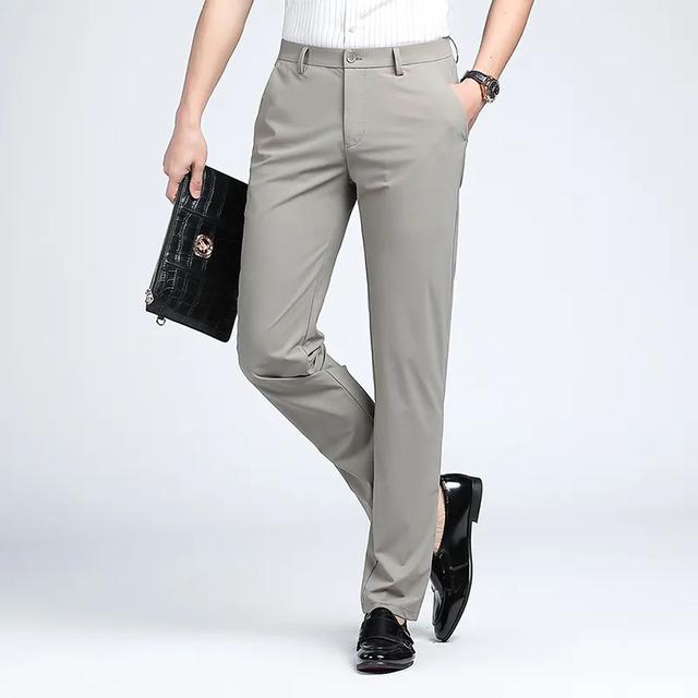 男生西装裤秋冬推荐（穿了会上瘾的男士冰丝西裤）(19)