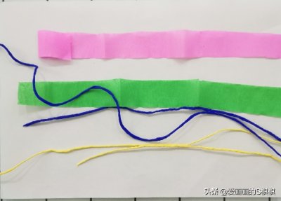 ​少儿创意美术儿童绘画，用皱纹纸做可爱的手工画