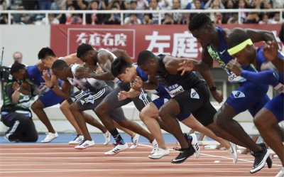​田径——2019国际田联钻石联赛上海站：男子100米赛况