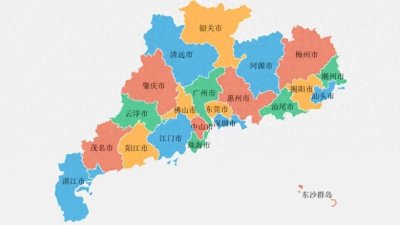​广东省四个城市经济实力强大