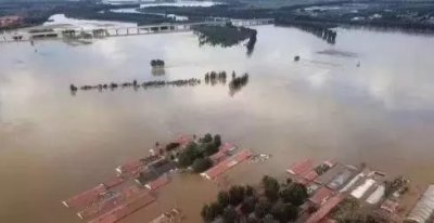 ​山东寿光洪水仍未退尽！被淹村庄水深处能到腰部