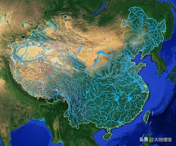 ​高清地图，看中国34省主要河流水系
