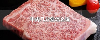 ​牛肉几分熟怎么说