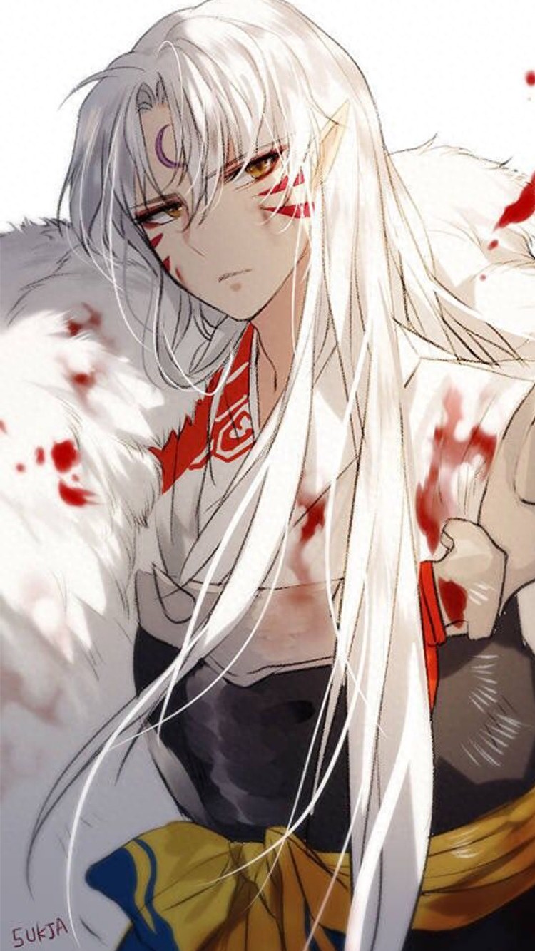 犬夜叉无水印手机壁纸，冷酷帅哥杀殿走一波