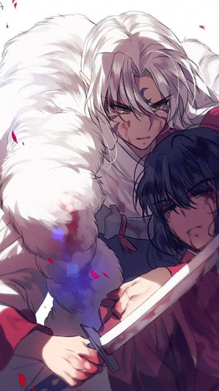 犬夜叉无水印手机壁纸，冷酷帅哥杀殿走一波