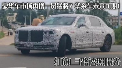 ​红旗L3路透照曝光，豪华车市场再增一员猛将？华系车未来可期！